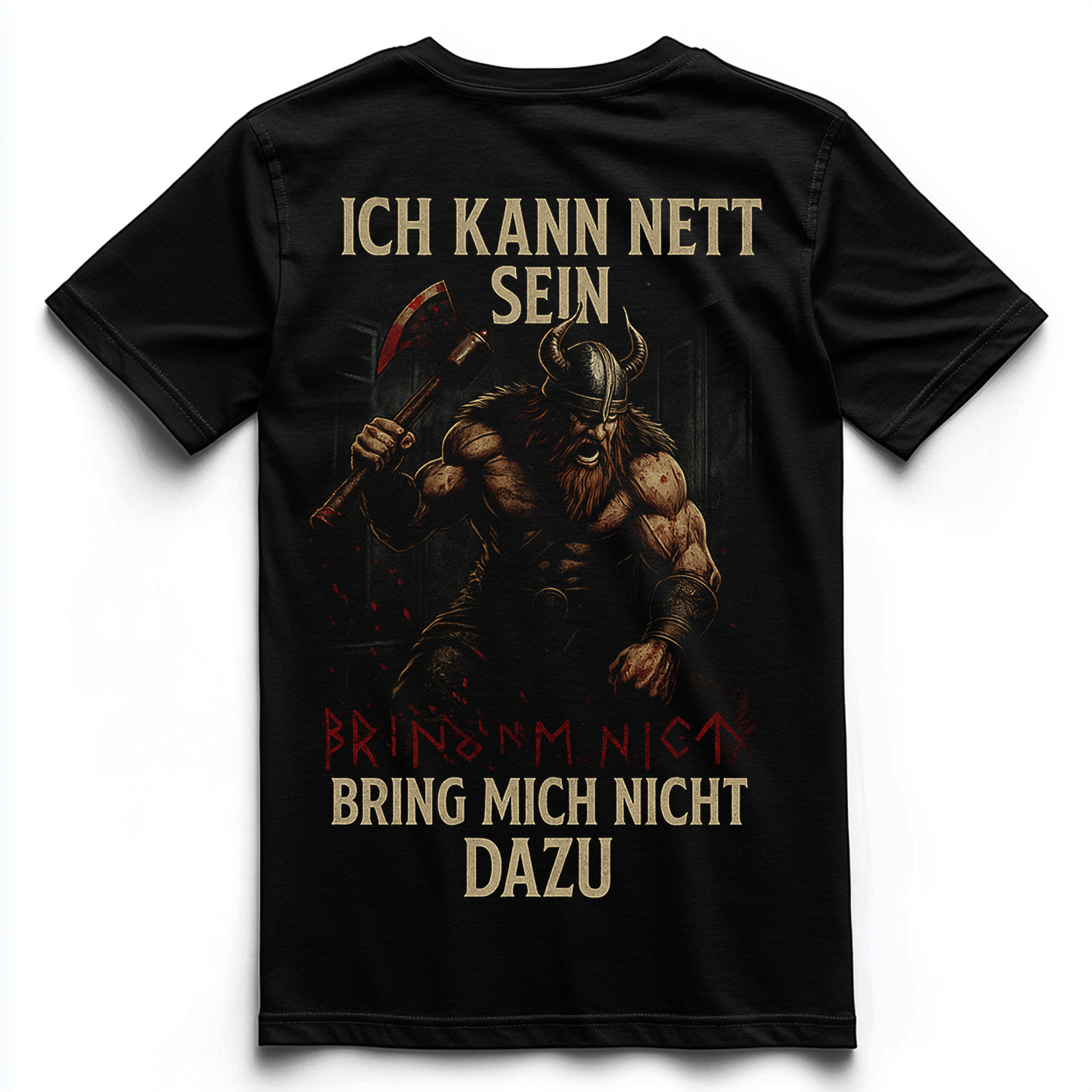 ICH KANN NETT SEIN Unisex Premium Shirt (Backprint)