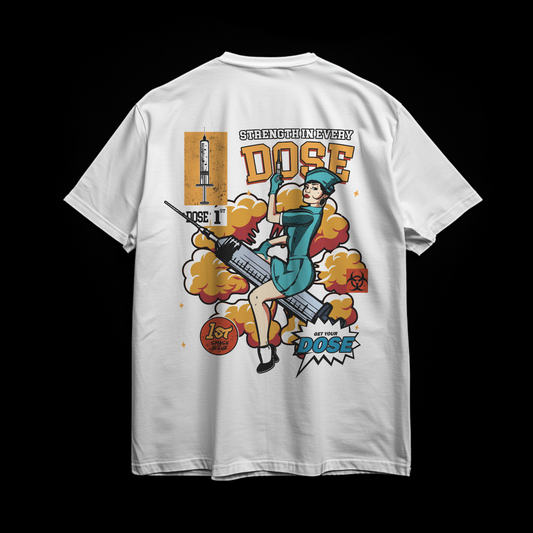 STRENGH IN EVERY DOSE Unisex Premium Shirt (Backprint)