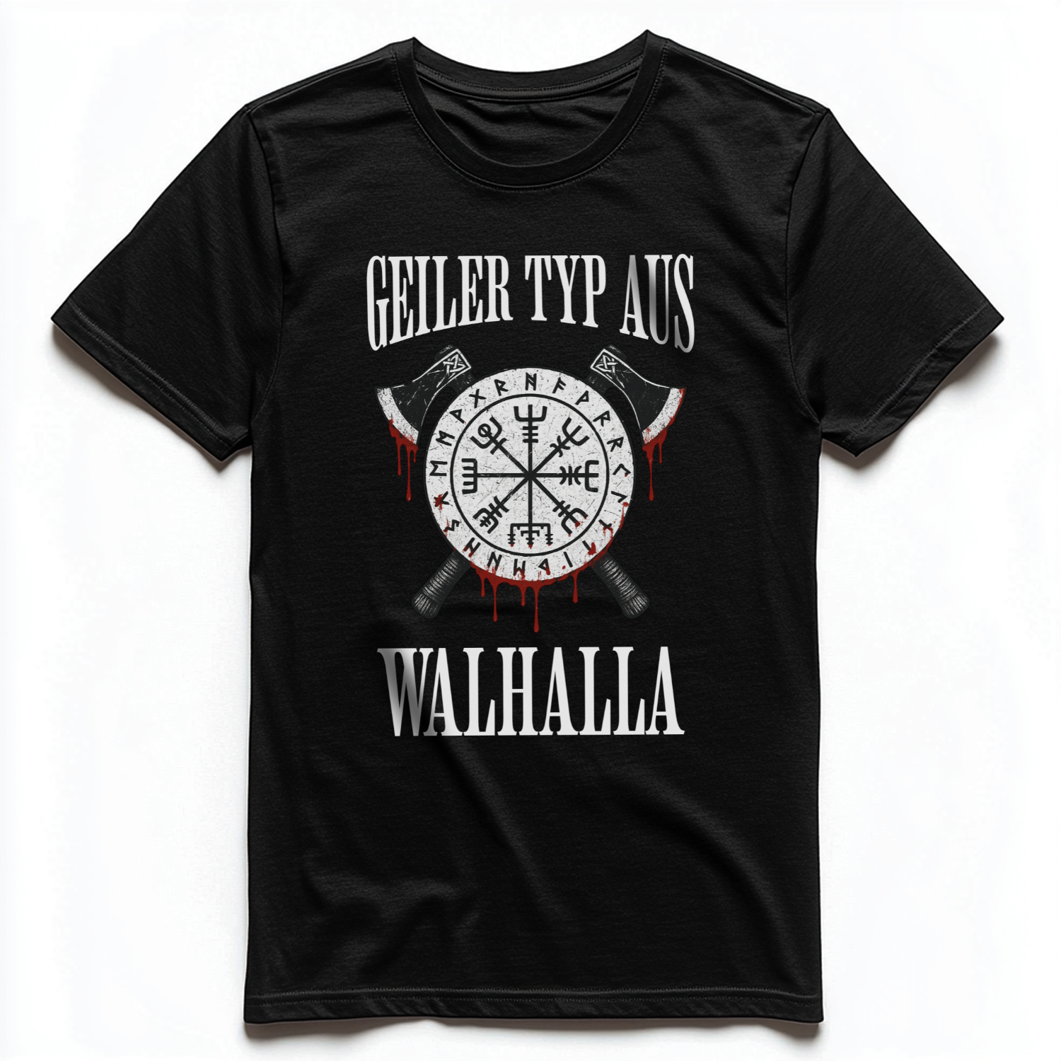 GEILER TYP AUS WALHALLA Unisex Premium Shirt (Frontprint)