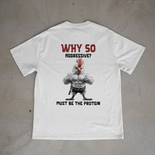 WHY SO AGGRESSIVE? Unisex Premium Shirt (Backprint)