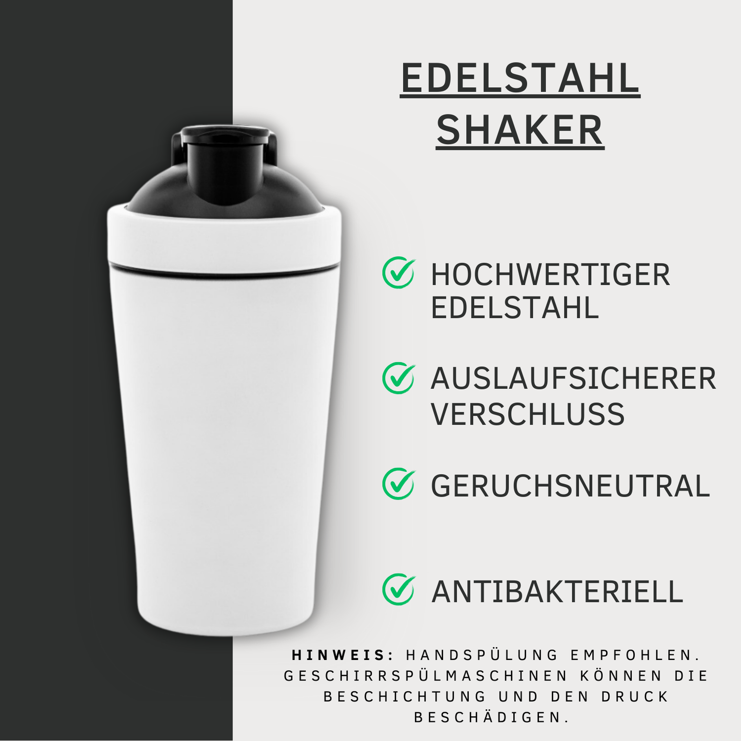 WHY SO AGGRESSIVE? Stainless steel shaker