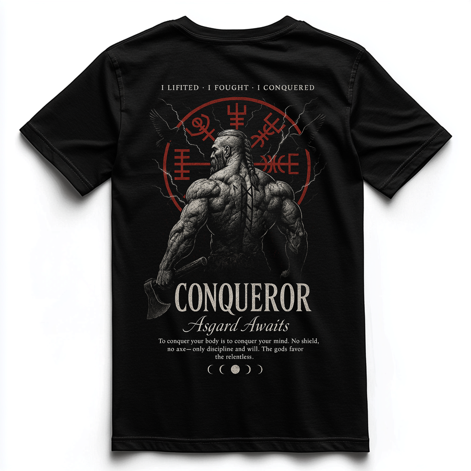 ASGARD AWAITS Unisex Premium Shirt (Backprint)