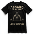ASGARD IS MY GYM WHERE GODS LIFT Unisex Premium Shirt (Backprint)