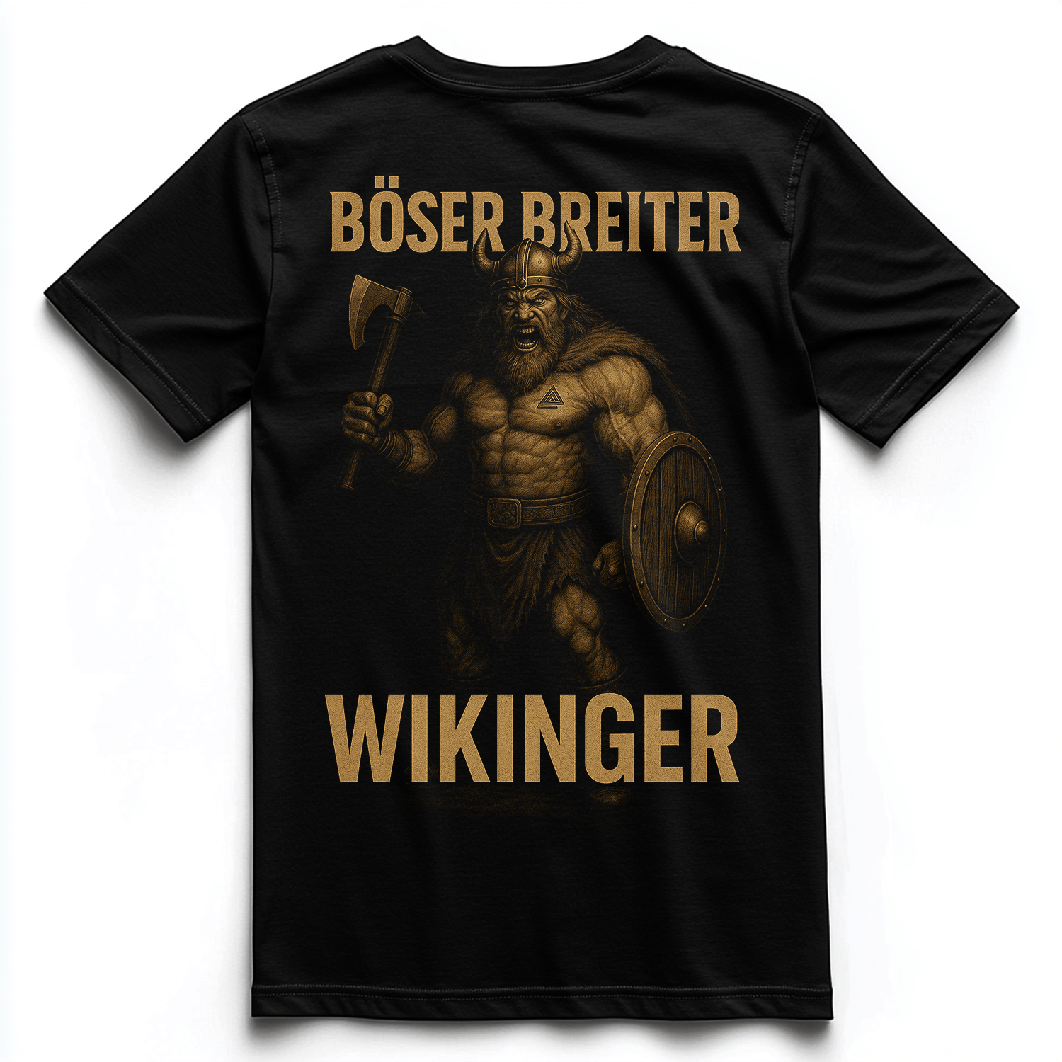 BÖSER BREITER WIKINGER Unisex Premium Shirt (Backprint)