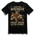 ECHTER WIKINGER FRISST MEHR Unisex Premium Shirt (Backprint)