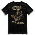 EVEN GODS NEED TRAINING PARTNERS Unisex Premium Shirt (Backprint)
