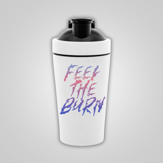 FEEL THE BURN stainless steel shaker