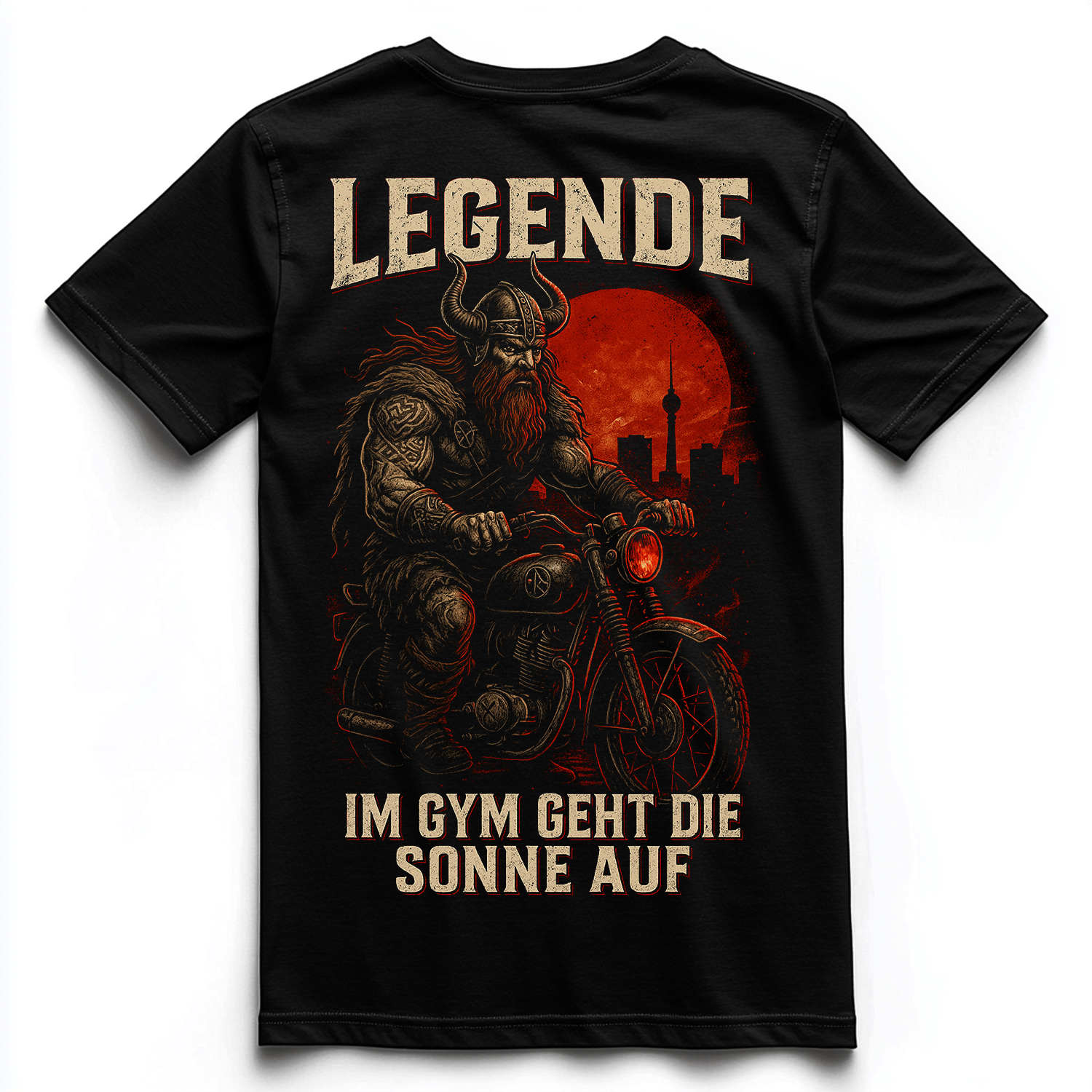 LEGENDE IM GYM GEHT DIE SONNE AUF Unisex Premium Shirt