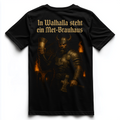 IN VALHALLA THERE IS A MEAD BREWING HOUSE Unisex Premium Shirt (Backprint)