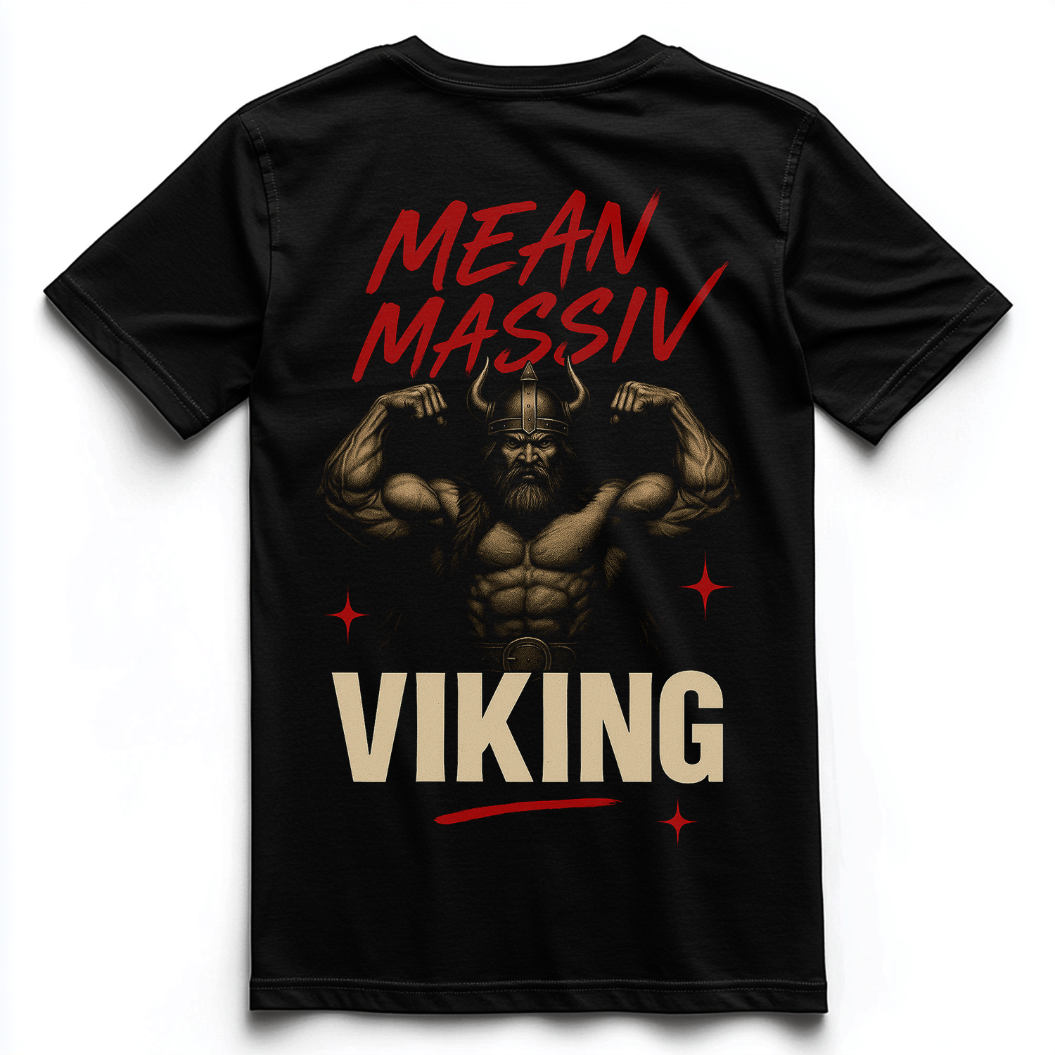 MEAN. MASSIV. VIKING Unisex Premium Shirt (Backprint)