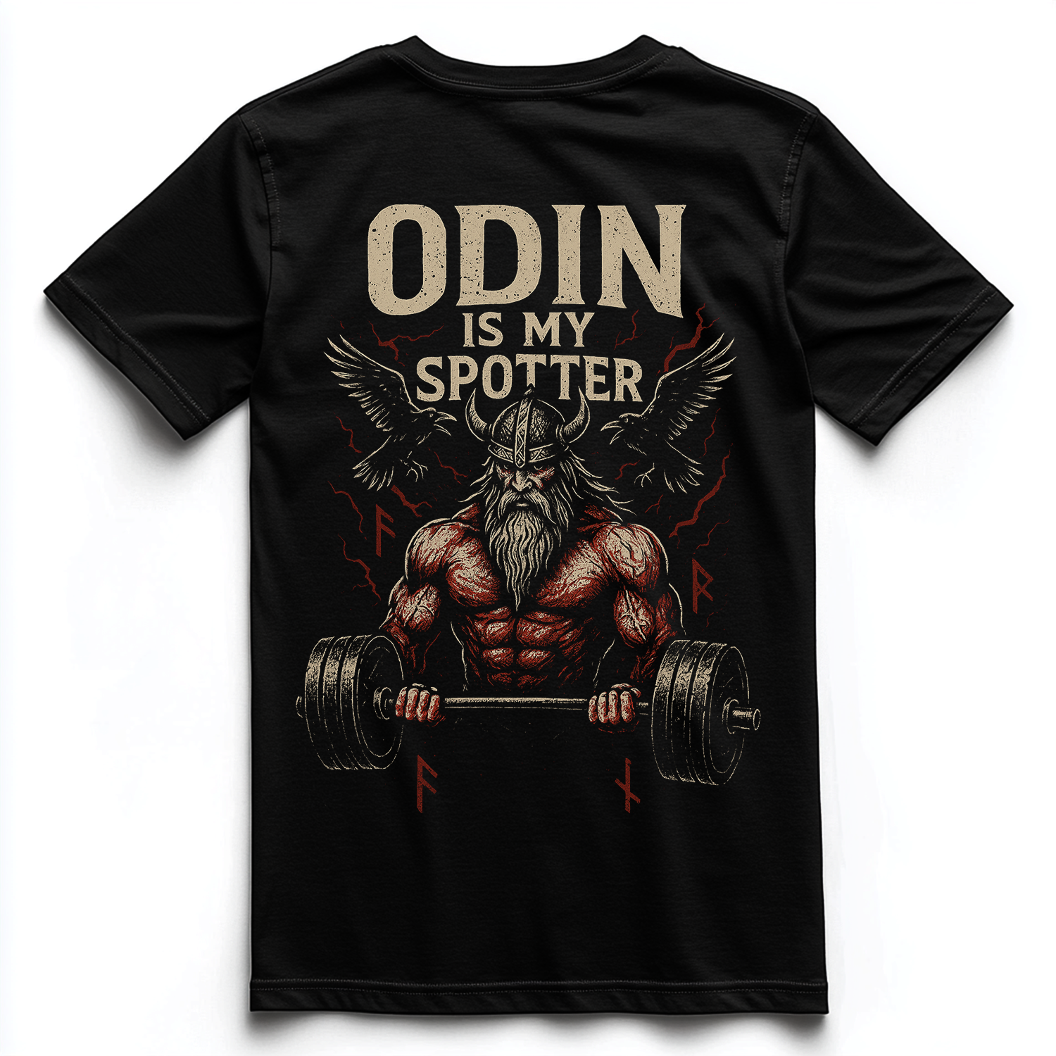 ODIN IS MY SPOTTER Unisex Premium Shirt (Backprint)