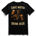 SAVE WATER DRINK BEER Unisex Premium Shirt (Backprint)