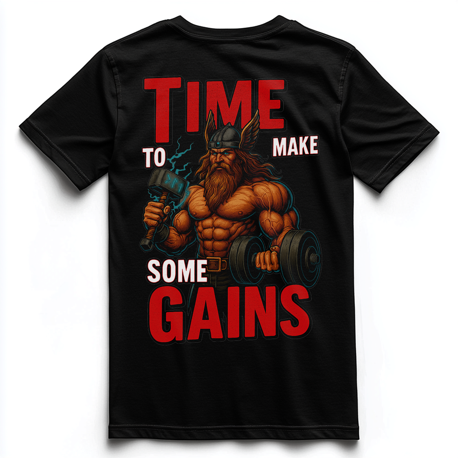 TIME TO MAKE SOME GAINS Unisex Premium Shirt (Backprint)